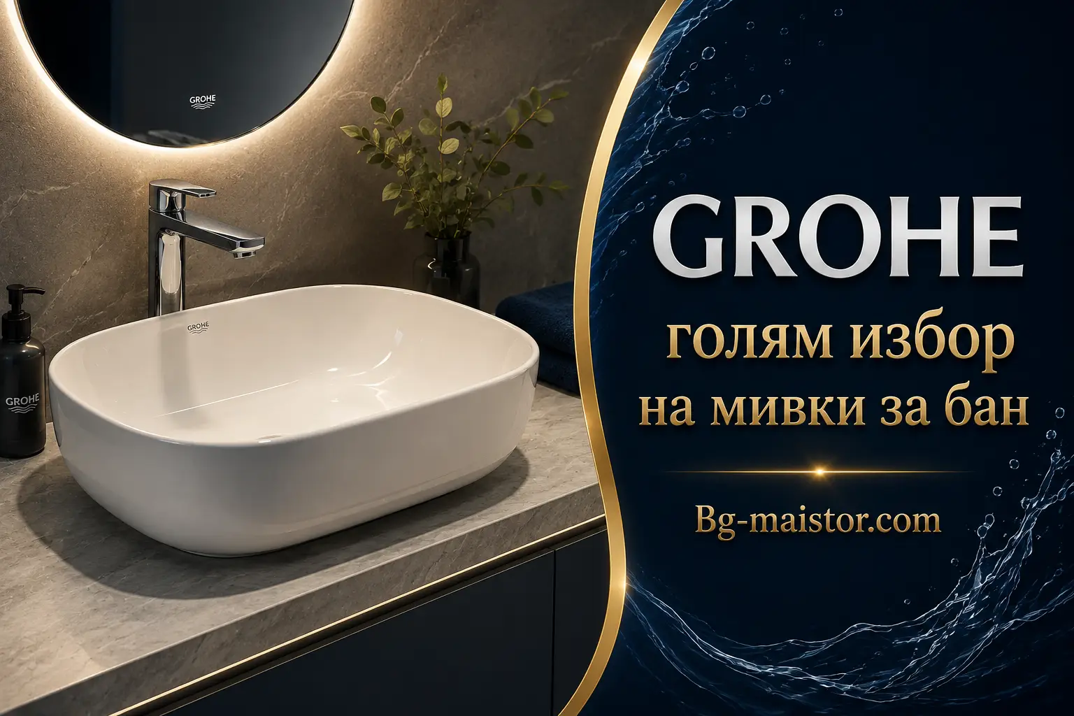 Мивки GROHE: Как да изберете мивка за баня, която комбинира стил и функционалност
